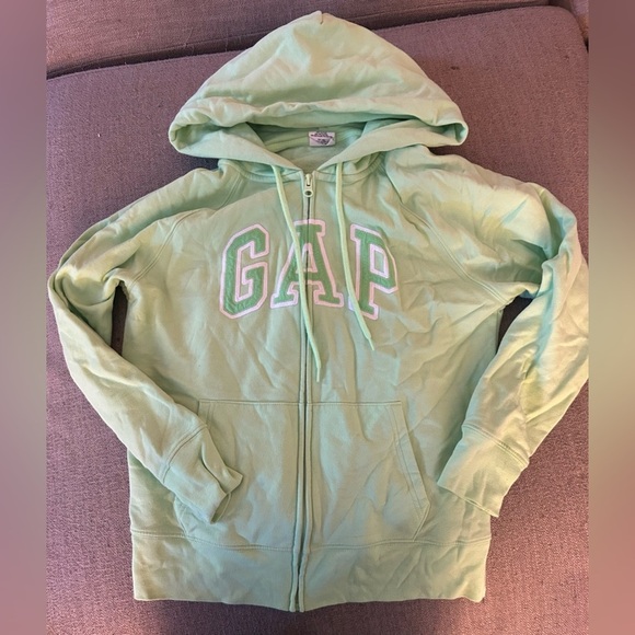 GAP Green Hooded Zip-Up Jacket Sporty Design - Picture 6 of 6